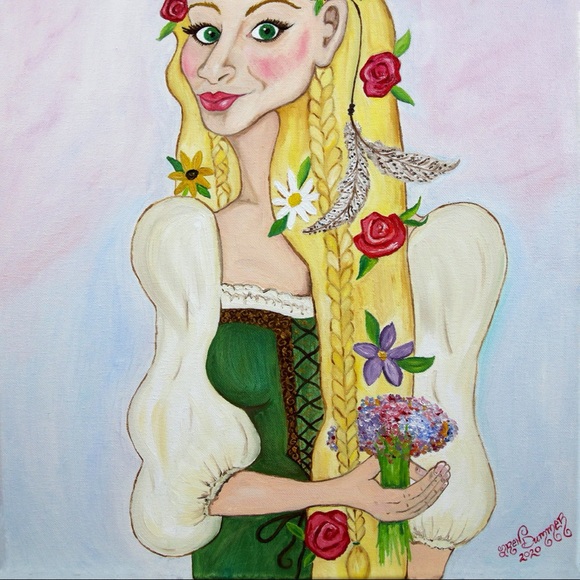 Fern Book Character Illustration Art Print Oil Painting Fantasy Medieval Peasant - Picture 6 of 8